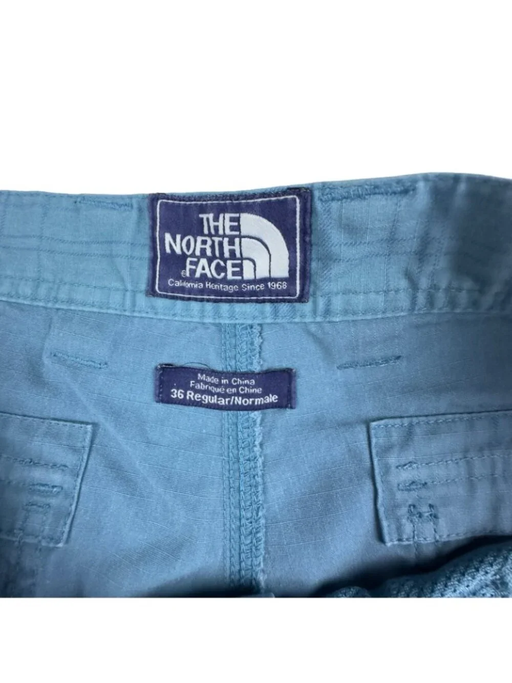 The North Face Men's 100% Nylon Cargo Rip Stop Shorts blue • Size 36